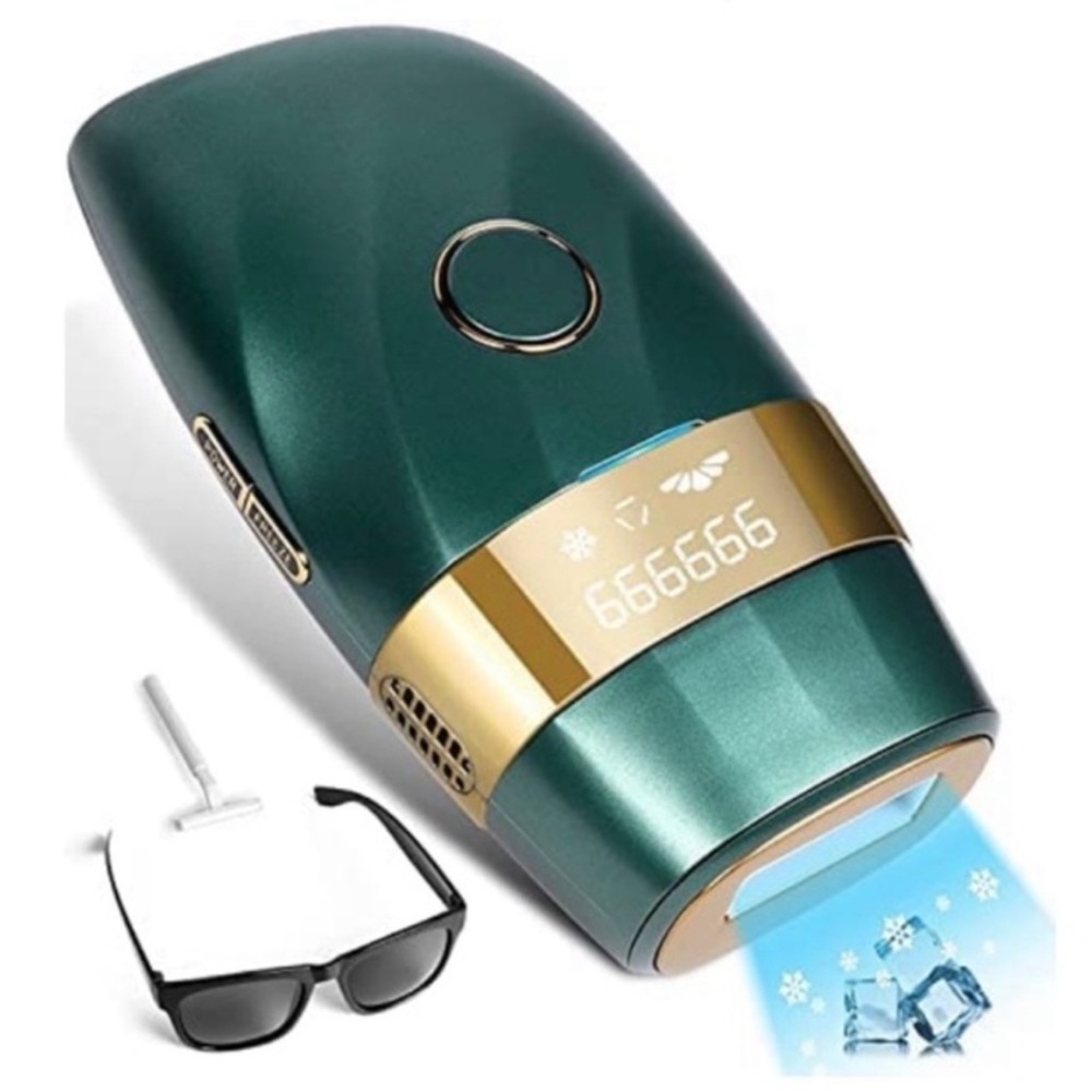 NEW IPL Green At Home Hair Removal, Unisex Permanent Body Hair with Ice Cool